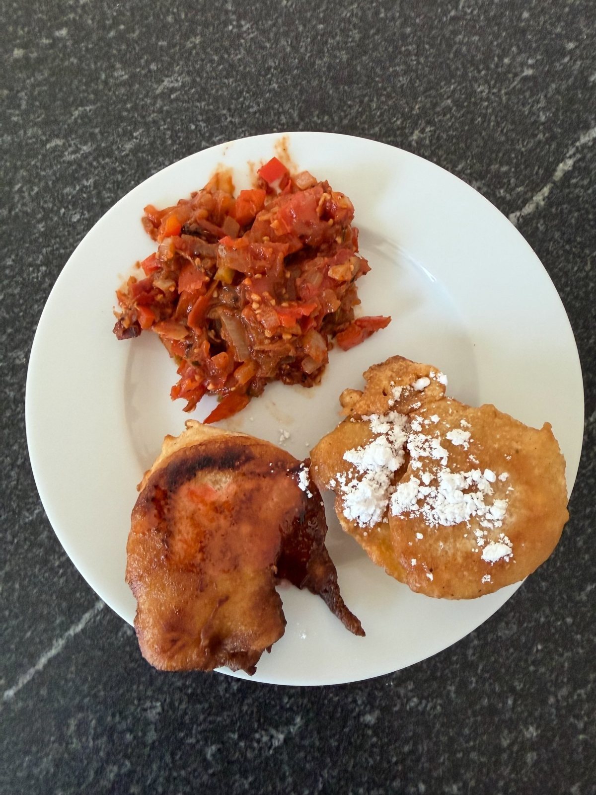 Saltfish and bake from Barbados